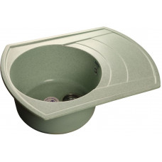 GranFest RONDO GF-R-650 L, мойка, мрамор, салатовый
