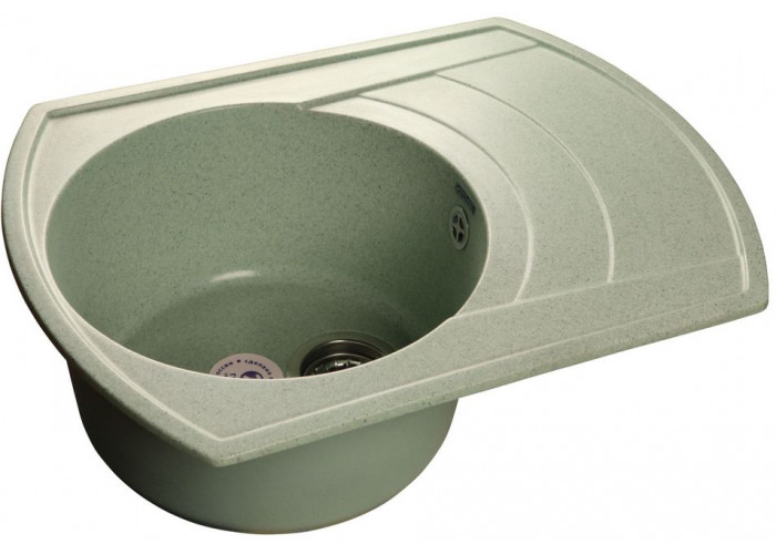 GranFest RONDO GF-R-650 L, мойка, мрамор, салатовый