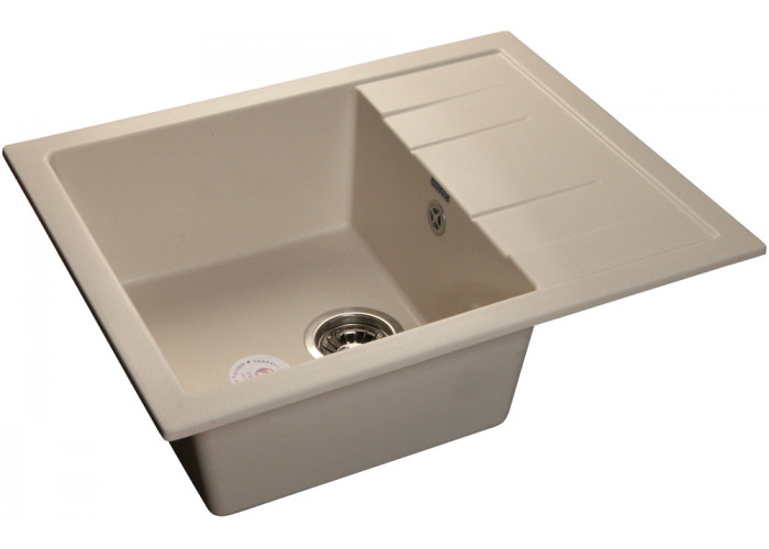 GranFest QUADRO GF-Q-650 L, мойка, мрамор, белый