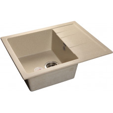 GranFest QUADRO GF-Q-650 L, мойка, мрамор, бежевый