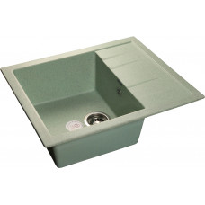 GranFest QUADRO GF-Q-650 L, мойка, мрамор, салатовый