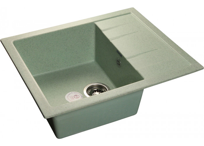 GranFest QUADRO GF-Q-650 L, мойка, мрамор, салатовый