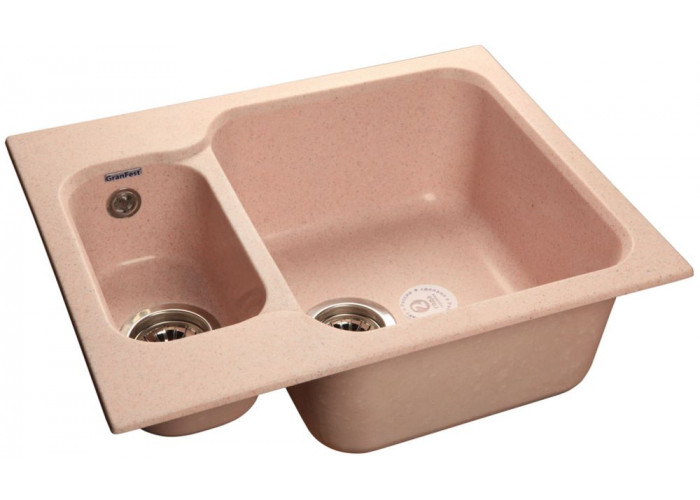 GranFest STANDART GF-S-615 K, мойка, мрамор, св-розовый