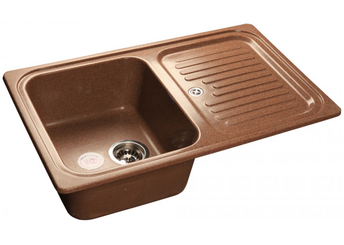 GranFest STANDART GF-S-780 L, мойка, мрамор, терракот