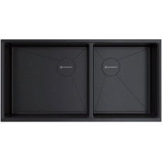 Omoikiri Taki 85-2-LB-U/IF-GB Side, мойка, нержавеющая сталь/графит