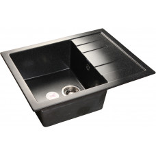 GranFest QUADRO GF-Q-650 L, мойка, мрамор, черный