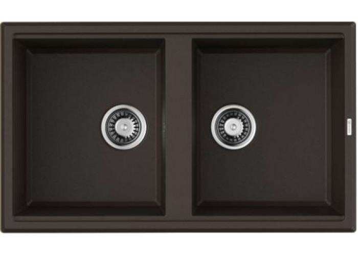 Omoikiri Tedori 86-2-DC, мойка, гранит, темный шоколад