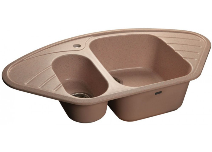 GranFest CORNER GF-C-960 E, мойка, мрамор, св-розовый