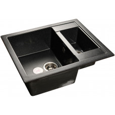 GranFest QUADRO GF-Q-610 K, мойка, мрамор, черный