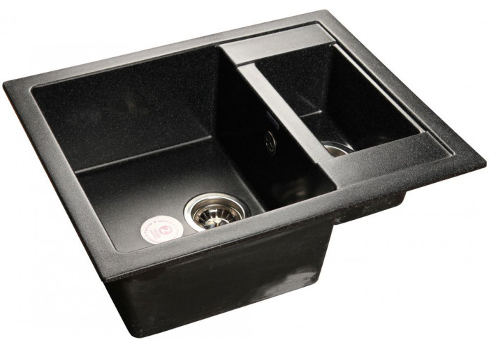 GranFest QUADRO GF-Q-610 K, мойка, мрамор, черный