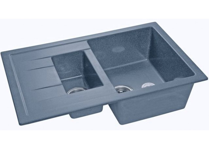 GranFest QUADRO GF-Q-775 KL, мойка, мрамор, графит