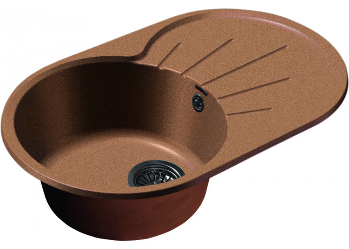 GranFest RONDO GF-R-750 L, мойка, мрамор, терракот