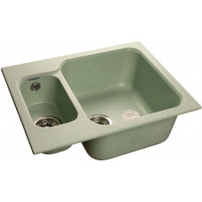 GranFest STANDART GF-S-615 K, мойка, мрамор, салатовый