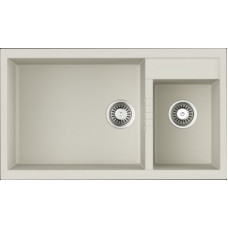 Omoikiri Tedori 86-2-LB-WH, мойка, гранит, белый
