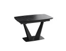 Стол раздвижной «Трэвис» Тип 1 Черный муар, Керамика матовая черный мрамор
