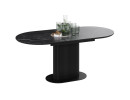 Стол обеденный раздвижной «Эридан» Тип 2 Черный муар, Керамика матовая черный мрамор