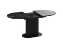 Стол обеденный раздвижной «Эридан» Тип 2 Черный муар, Керамика матовая черный мрамор
